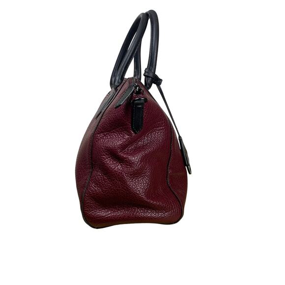 Michael Kors Campbell Large Burgundy Merlot Satchel Leather Shoulder Bag - Picture 4 of 15